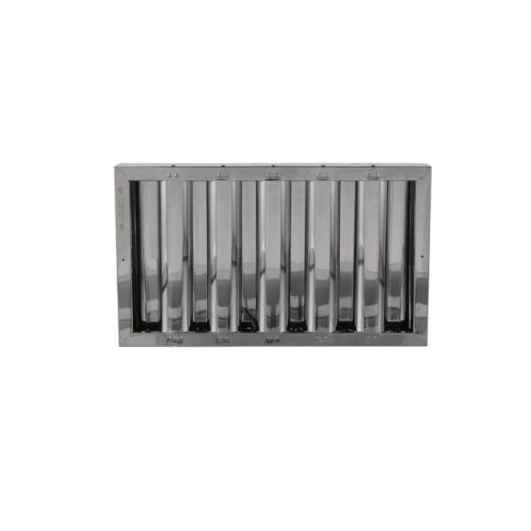Type VI 10" H x 20" W x 1-3/4" D Stainless Steel Baffle Grease Filter - Image 3